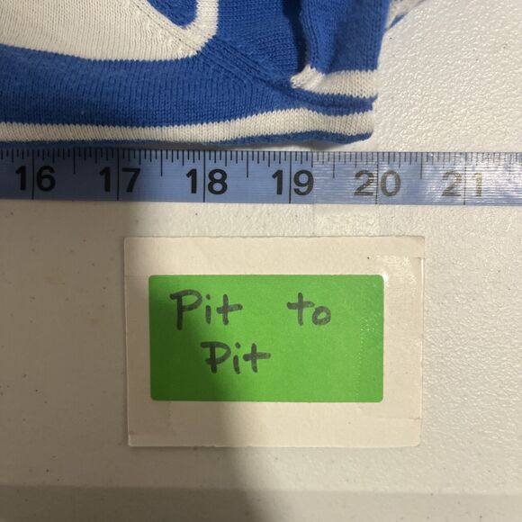 Tommy Hilfiger Women's Blue & White Striped Cardigan L Preppy Nautical Classic - Picture 7 of 11